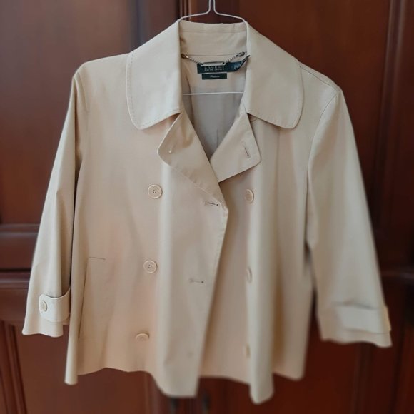 MAKE OFFER    Ralph Lauren Khaki Cropped Jacket - Picture 1 of 14